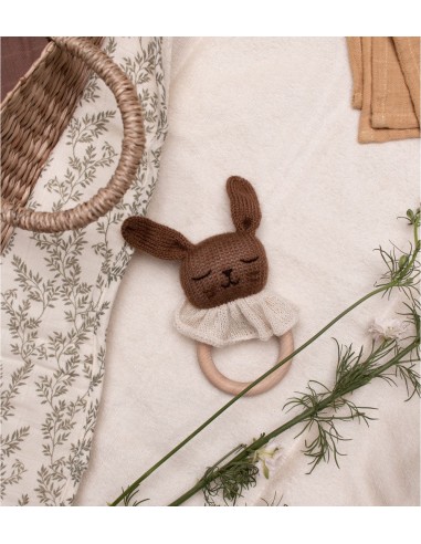 Anneau de dentition lapin noisette