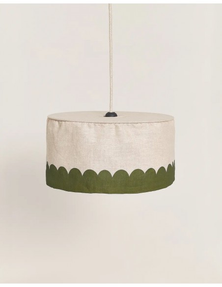 Abat-jour en lin pour suspension