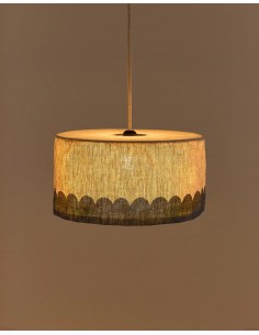 Abat-jour en lin pour suspension 2