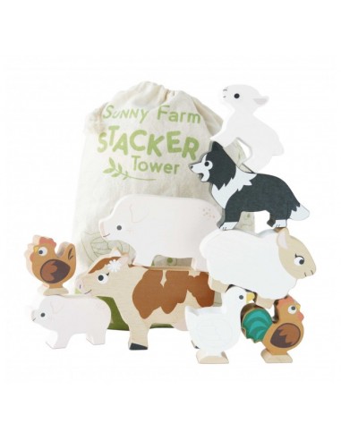 ANIMAUX DE LA FERME À EMPILER - 10 PIÈCES