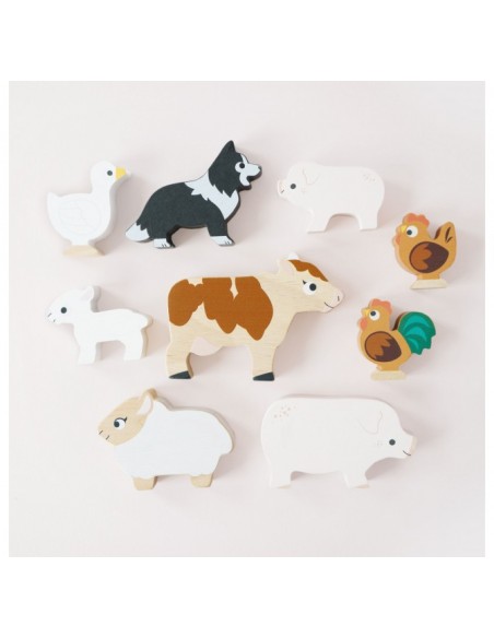ANIMAUX DE LA FERME À EMPILER - 10 PIÈCES
