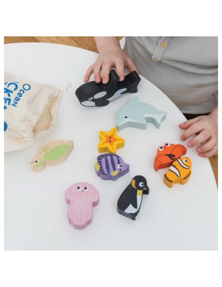 ANIMAUX DE L'OCÉAN À EMPILER - 10 PIÈCES