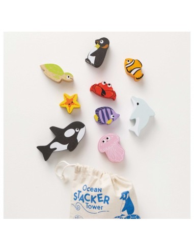 ANIMAUX DE L'OCÉAN À EMPILER - 10 PIÈCES