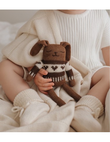 Chaussons bébé tricotés  | Ecru 0-6 M