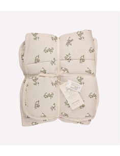 Couverture matelassée  | Holly flowers Bay leaves 2