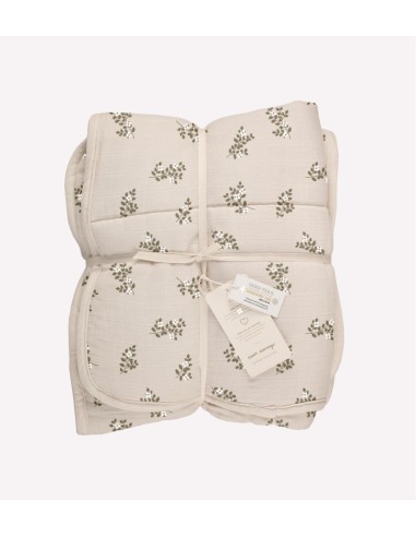 Couverture matelassée  | Holly flowers Bay leaves