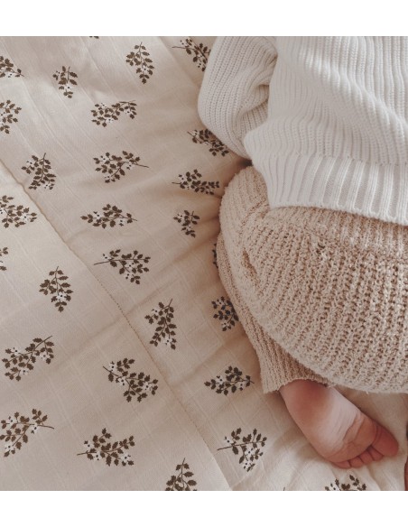 Couverture matelassée  | Holly flowers Bay leaves