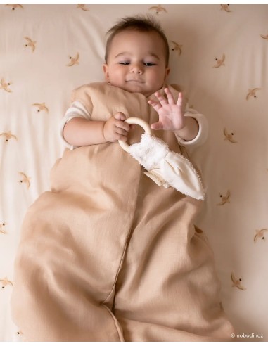 Gigoteuse mi-saison en lin français Sand