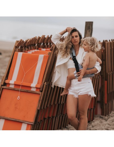 Porte-bébé à Rayures Indigo