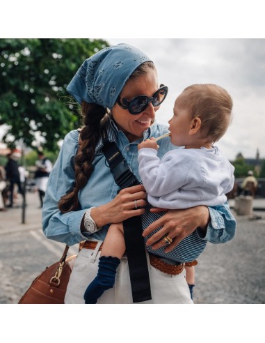 Porte-bébé à Rayures Indigo