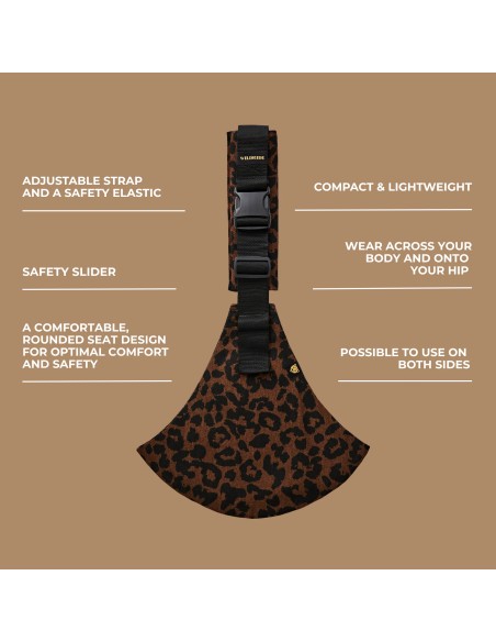 Porte-bébé Léopard Marron