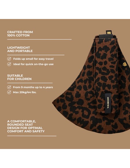 Porte-bébé Léopard Marron
