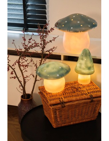 Petite lampe champignon - Natural Teal