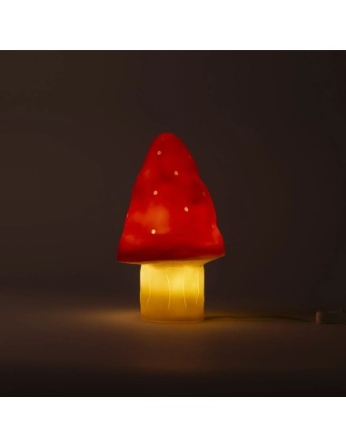 Petite lampe champignon - Rouge