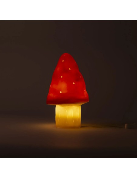 Petite lampe champignon - Rouge