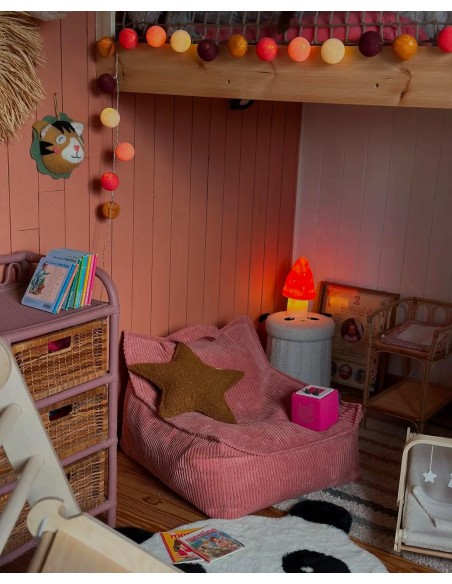Petite lampe champignon - Rouge