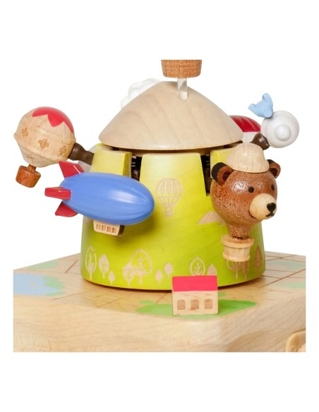 Wooderful life Boîte à musique Montgolfière | Vert