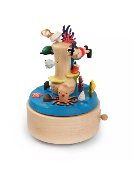 Boîte à musique en bois Plongeur Wooderful Life