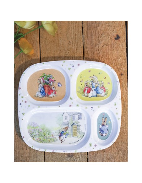 Plateau à 4 compartiments Pierre Lapin