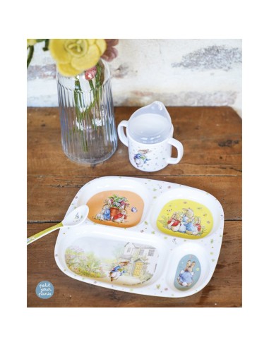 Plateau à 4 compartiments Pierre Lapin