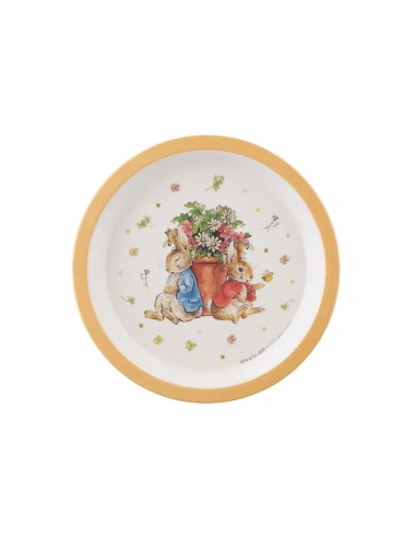 Assiette bébé Pierre Lapin Abricot
