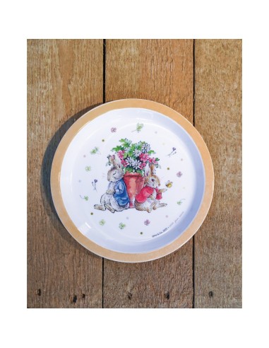 Assiette bébé Pierre Lapin Abricot