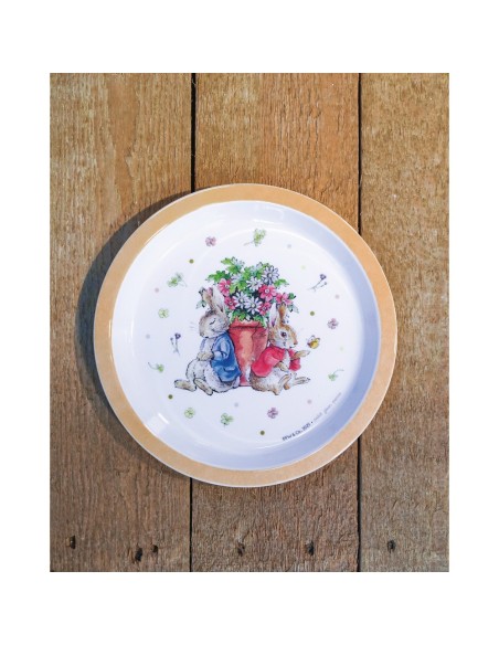 Assiette bébé Pierre Lapin Abricot