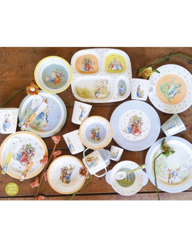 Assiette bébé Pierre Lapin Abricot