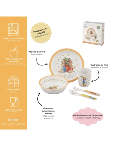 Coffret 5 pièces Pierre Lapin Abricot