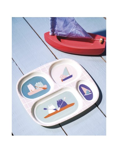 Plateau à 4 compartiments les Chats Marins