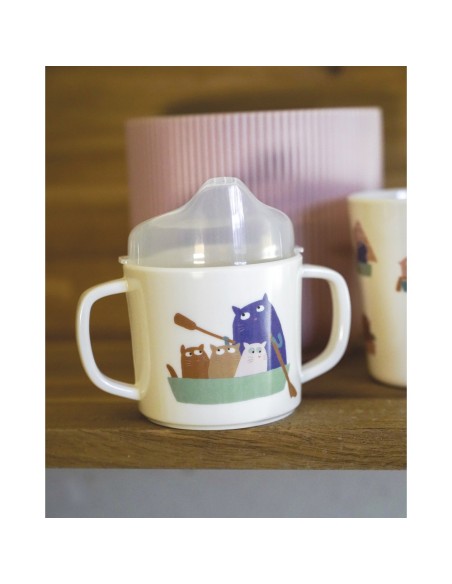 Tasse d'apprentissage antidérapante les Chats Marins