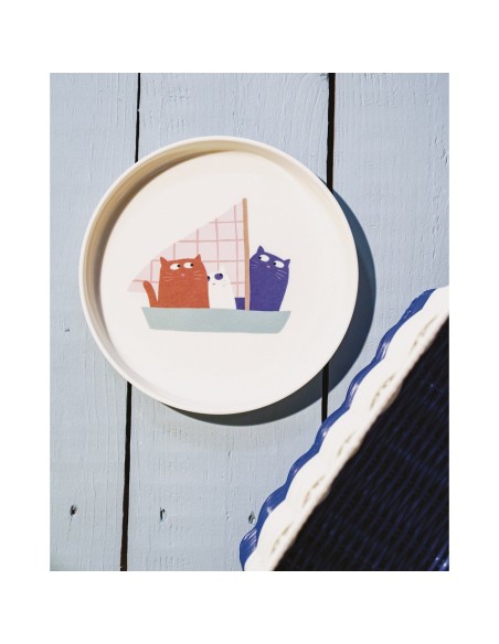 Assiette bébé les Chats Marins