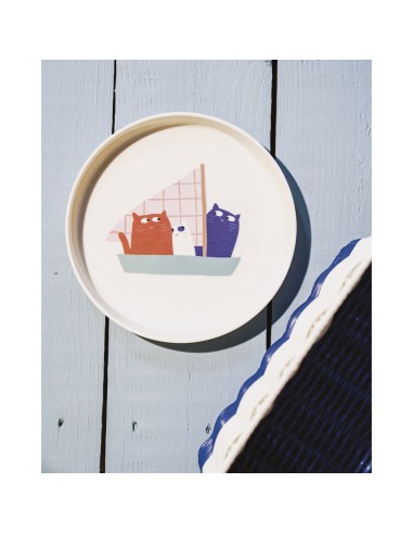 Assiette bébé les Chats Marins