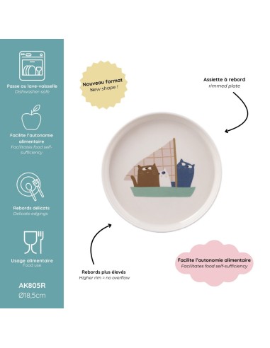 Assiette bébé les Chats Marins
