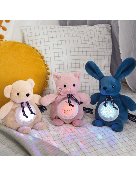 Veilleuse Chat Rose Maïlou – Doudou musical lumineux