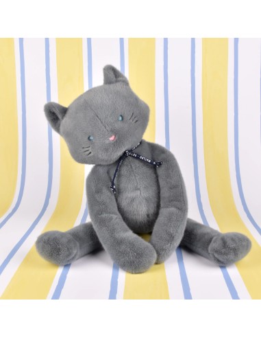 Peluche Chat bleu gris Méloé