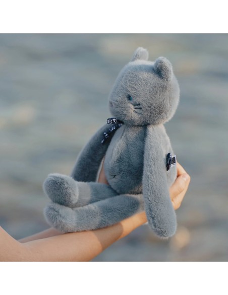 Peluche Chat bleu gris Méloé