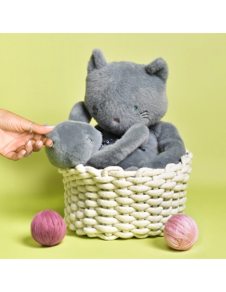 Peluche Chat bleu gris Méloé