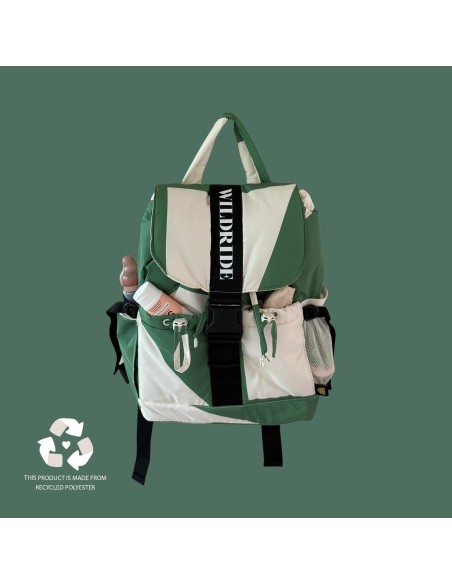 Sac à Dos Adulte Recyclé Graphique Vert