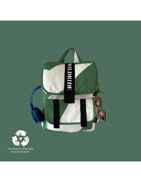 Sac à Dos Enfant Recyclé Graphique Vert