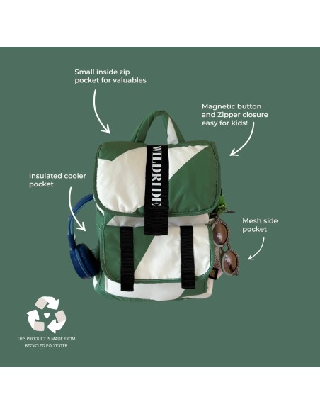 Sac à Dos Enfant Recyclé Graphique Vert
