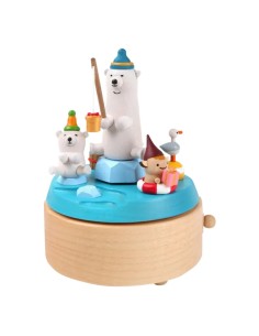 Boîte à musique Ours Polaire qui pêche