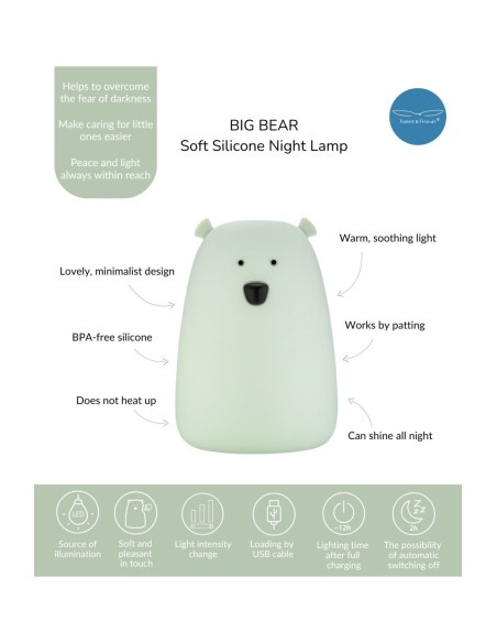 Lampe en silicone Big Bear sauge