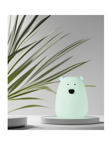 Lot de 2 mini lampes ours blanche et vert arctique
