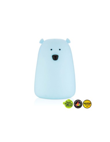 Lampe en silicone Big Bear bleue