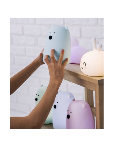 Lampe en silicone Big Bear bleue