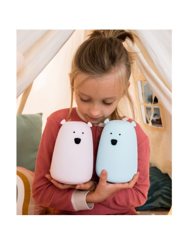 Lampe en silicone Big Bear bleue