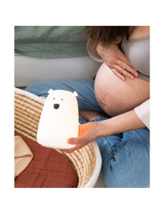 Lampe en silicone Big Bear blanche 2