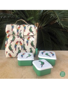 SET DE 3 LUNCH BOX LES PERROQUETS 2