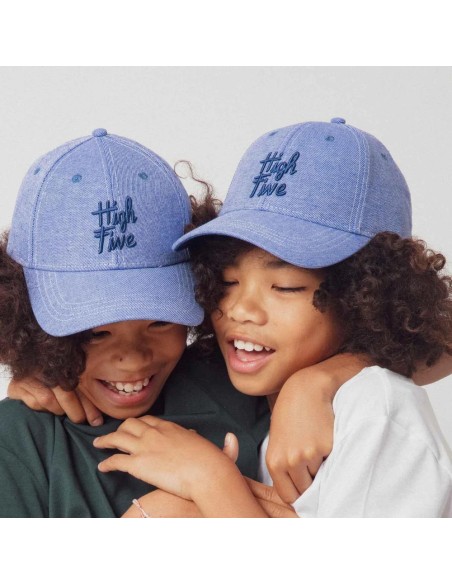 Casquette High Five denim bleu
